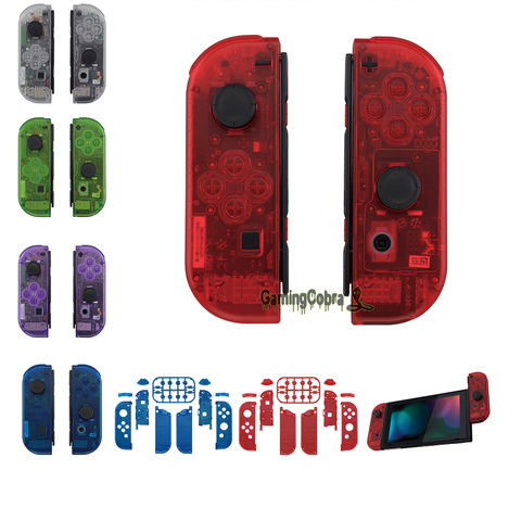 Cubierta de carcasa transparente personalizada, con botones de Juego completo para mando de NS Switch JoyCon ► Foto 1/6