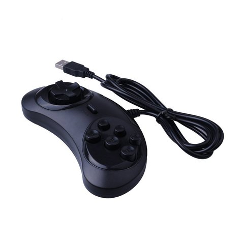 2022 USB Gamepad 6 botones de juego controlador USB SEGA juego Joystick soporte para PC MAC Mega Drive Gamepads ► Foto 1/6