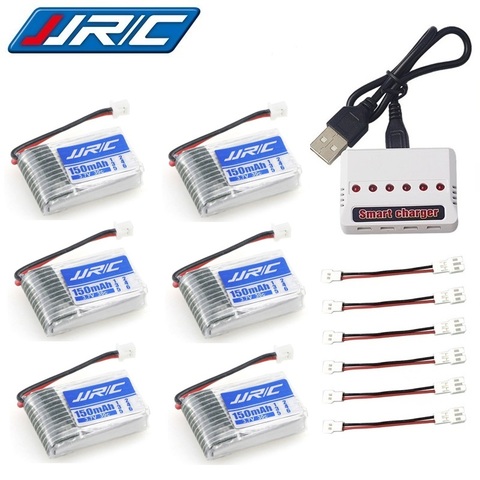 Batería Original JJRC H20 3,7 V 150mAh para JJRC H20 Syma S8 M67 U839 piezas de cuadricóptero de control remoto batería Lipo de 3,7 V y cargador (6 en 1) ► Foto 1/6