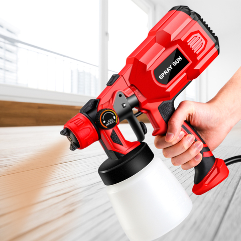 PISTOLA DE PULVERIZACIÓN con boquilla de 1,8 MM, 550W, 220V, 800ML, pistola rociadora de pintura eléctrica para el hogar, pintura de pared y coche, alta potencia ► Foto 1/6