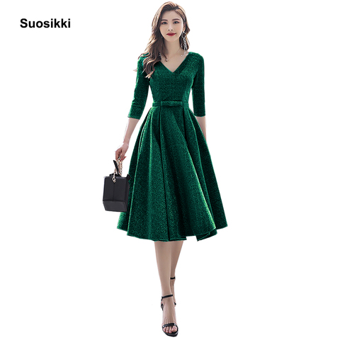 Suosikki nueva llegada 2022 corto Formal vestidos de baile elegante de talla grande Vestdios vestido de fiesta de noche ► Foto 1/6