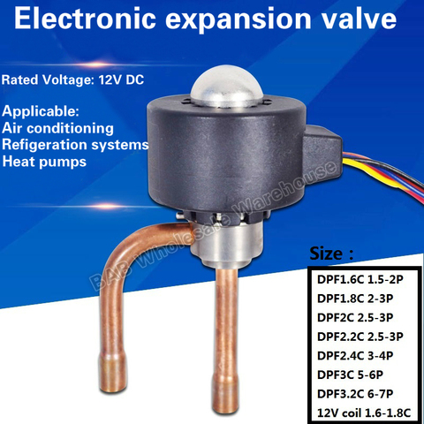 Válvula de expansión electrónica DPF1.6C/1.8C refrigeración válvula de expansión de frecuencia de aire acondicionado piezas HVAC ► Foto 1/6