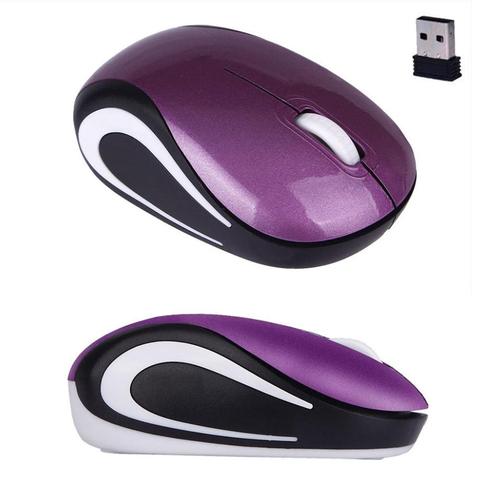 Miniratón portátil para ordenador portátil, 800/1200DPI, USB, 3 teclas, óptico, 2,4G, inalámbrico ► Foto 1/6