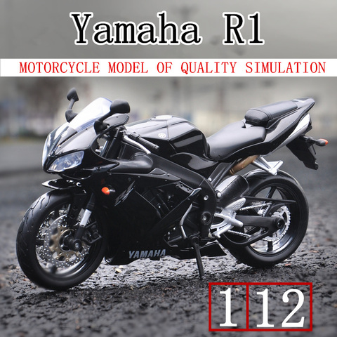 Maisto-modelo de motocicleta de juguete, accesorio de aleación de simulación original autorizado, Yamaha R1, 1:12 ► Foto 1/6