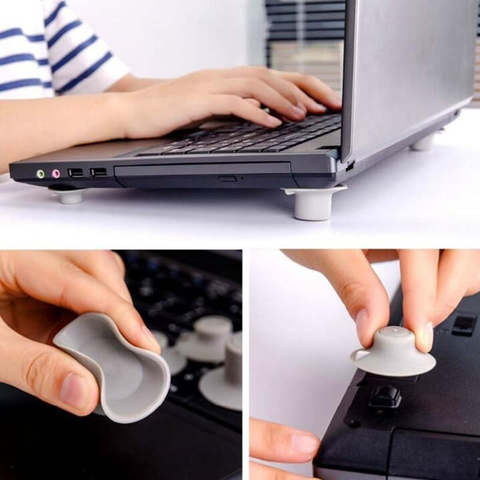 4 unids/lote Notebook accesorio portátil calor reducción almohadilla de enfriamiento de pies soporte Set de escritorio ► Foto 1/4
