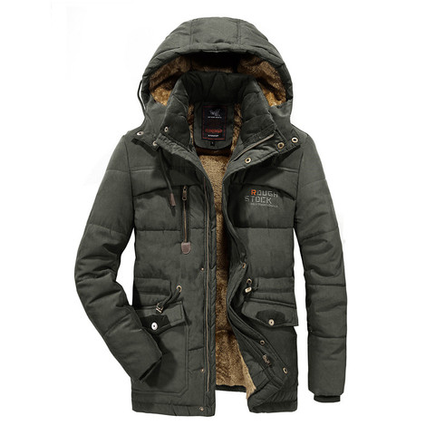 Chaqueta gruesa de invierno para hombre, Parka cálida, abrigo cortavientos, prendas de vestir militares, de alta calidad Abrigo con capucha, talla grande 7XL 8XL, nueva ► Foto 1/5