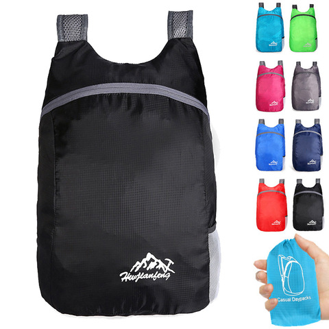 Mochila de nailon para bicicletas plegables, bolsa de almacenamiento de Ciclismo de 20L de capacidad, ultraligera, impermeable, para exteriores ► Foto 1/6