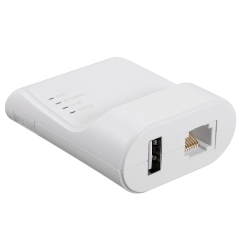 Adaptador de servidor de impresión Usb Wifi Ethernet, conexión automática por Wifi y Lan de 100M para impresora Usb, portátil, Pc, enchufe de la UE ► Foto 1/6