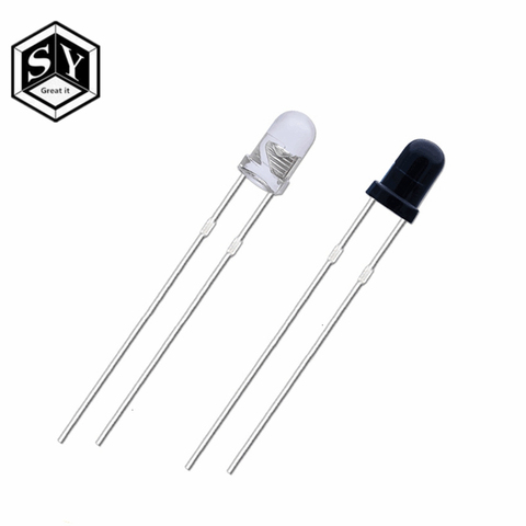 10 pares F3 3MM 940nm LED emisor infrarrojo y diodos receptores IR cada 5 uds infrarrojo al tubo para arduino ► Foto 1/2