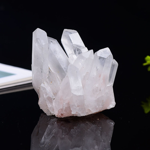 Grupo de cristal de cuarzo blanco Natural, piedra Reiki curativa para la salud, punto espécimen de crudo para decoración del hogar, cristales sin procesar, 50-150g ► Foto 1/6