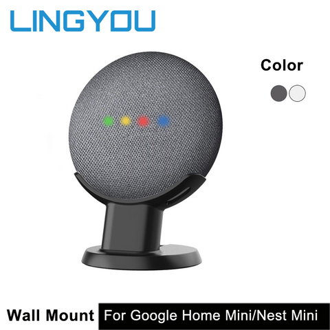 LINGYOU soporte de mesa soporte de escritorio para Google Home Mini Nest Mini asistente de voz compacto funda, soporte de montaje de espaciado de ahorro ► Foto 1/6