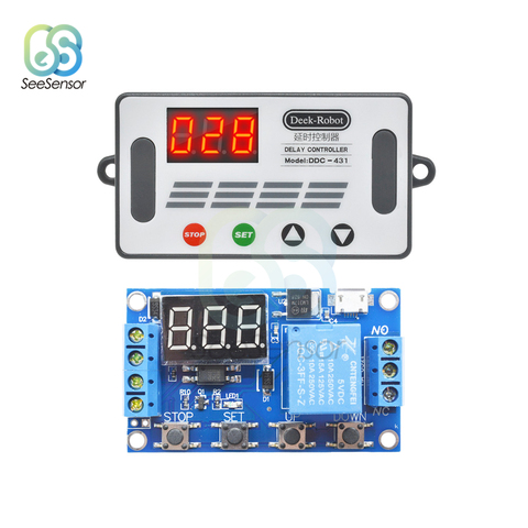 Controlador de retardo DDC-431 DC 5V 12V 24V LED luz Digital tiempo retardo relé disparador ciclo temporizador retardo módulo de Control de sincronización ► Foto 1/6