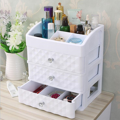 Contenedor de plástico para cajones de cosméticos caja organizadora de maquillaje para almacenamiento, joyería, soporte para uñas, caja de almacenamiento de secado solar para el hogar ► Foto 1/6