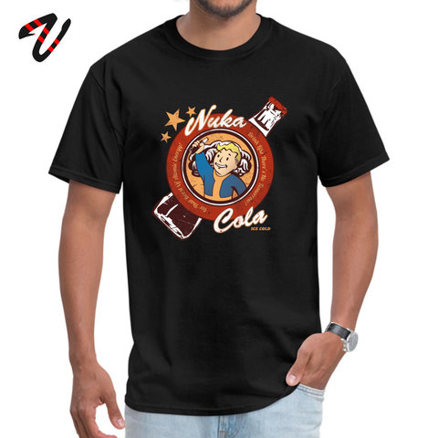 Fallout Vault Boy camiseta los hombres beben Cola 100% camisas de algodón Hombre de camiseta de manga corta de alta calidad Slim camisetas juego ► Foto 1/6