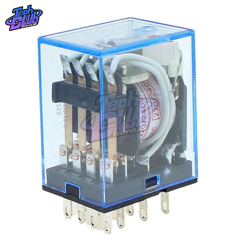 1 Uds LED MY4 relé de propósito General 4pdt 14 pines relais 12V 24V 110V 220V MY4NJ interruptor de relé ► Foto 1/1