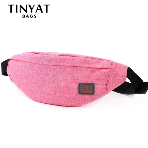 TINYAT-riñonera informal de lona para mujer, Cangurera para teléfono móvil, Color Rojo ► Foto 1/6