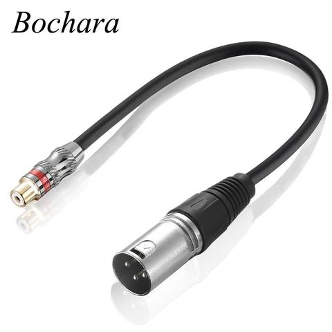 Bochara-Cable convertidor RCA hembra a XLR macho, 30cm, blindado ► Foto 1/6