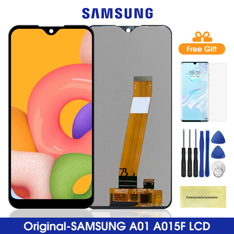 Pantalla LCD Original de 5,7 pulgadas para móvil, montaje de digitalizador con pantalla táctil para Samsung Galaxy A01, A015, A015F, A015G, A015DS ► Foto 1/6