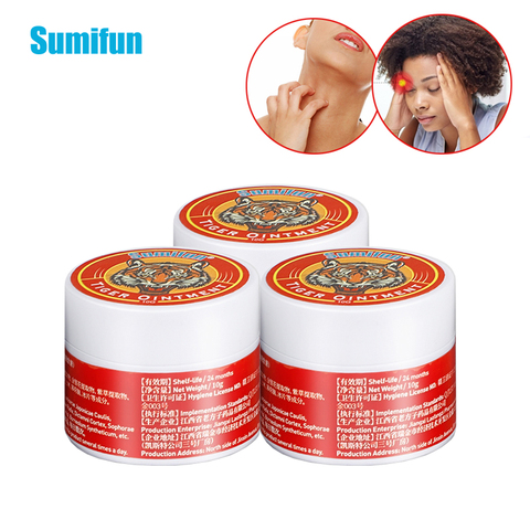 Sumifun-Crema de bálsamo de tigre para el dolor de cabeza, aceite de enfriamiento, mareos, congestión nasal, alivio de artritis muscular, pomada médica de Tigre, 1/2/3 Uds. ► Foto 1/6