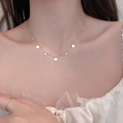 Exquisita gargantilla de luna de cristal de Plata de Ley 925 para mujer, colgante brillante de estrella de circón AAA, regalo de boda, joyería fina ► Foto 1/6