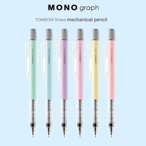 TOMBOW-Lápiz automático con minas, lapicero mecánico, 0,3mm, 0,5mm MONO graph, sacudir para sacar la punta, creativo para modelado, objeto de papelería ideal para estudiantes, 1 unidad ► Foto 1/5