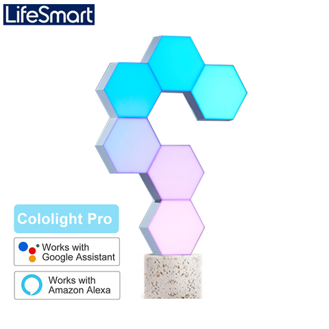 LifeSmart Cololight PRO-luz cuántica inteligente para decoración de juegos, Kit de luz creativo DIY, Base de piedra, funciona con Alexa y Google ► Foto 1/5