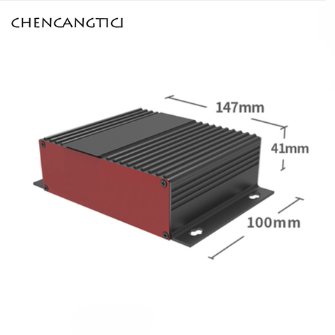 Caja de aluminio integrada, carcasa de aleación, instrumento exterior, bricolaje, caja de suministro de energía, 147x41x100/150/155, 1 Juego ► Foto 1/6