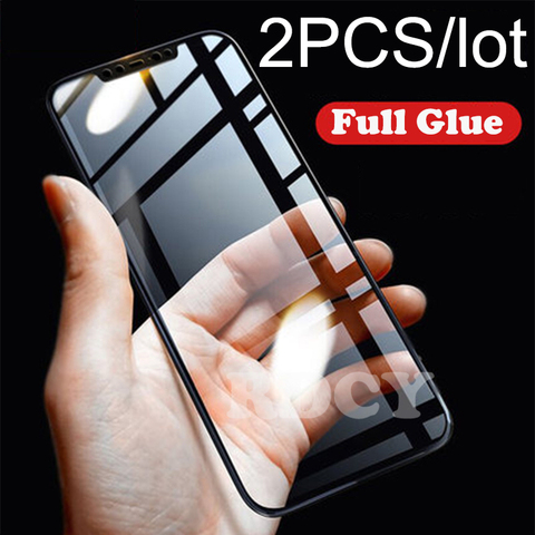 RDCY 6D de la cubierta completa pegamento de vidrio templado para rojo mi nota 9s 9Pro POCO F1 X2 Mi 8 9 A2 Lite Mi 8 Lite Nota 8T 8Pro rojo mi K20 K30 ► Foto 1/6