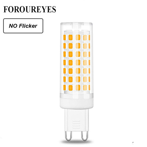 Bombilla LED G9 AC220V 120V, lámpara LED regulable sin parpadeo 88LED 2835, 690LM, lámpara de araña, reemplazo de iluminación halógena 70W ► Foto 1/6
