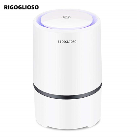 RIGOGLIOSO-Purificador de aire para casa, filtros HEPA, 5 V, cable USB, poco ruido con luz nocturna de escritorio, GL2103 ► Foto 1/6