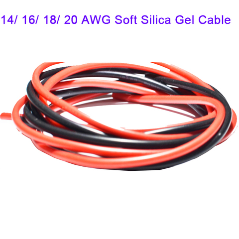 Cable de alambre de Gel de sílice 14/16/18/20 AWG para modelo RC, bricolaje y Hobby toyes, cable de cable ESC de batería ► Foto 1/1
