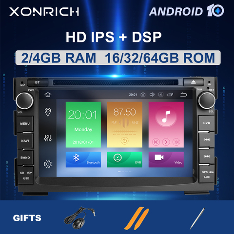 Reproductor Multimedia con Android 10 y navegación GPS para Kia, Radio de coche 2DIN con 4G, DVD, Glonass, unidad principal de Audio, para Kia Ceed 2010 2011 2012 ► Foto 1/6