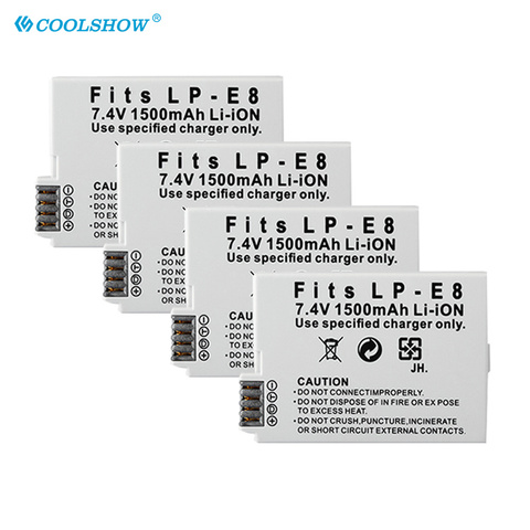 Batería de la Cámara LP-E8 LP E8 LPE8 para Canon EOS X4 X5 X6i X7i T2i T4i T5i T3i Rebel EOS 550D 600D 650D 700D baterías de 1500mAh ► Foto 1/6