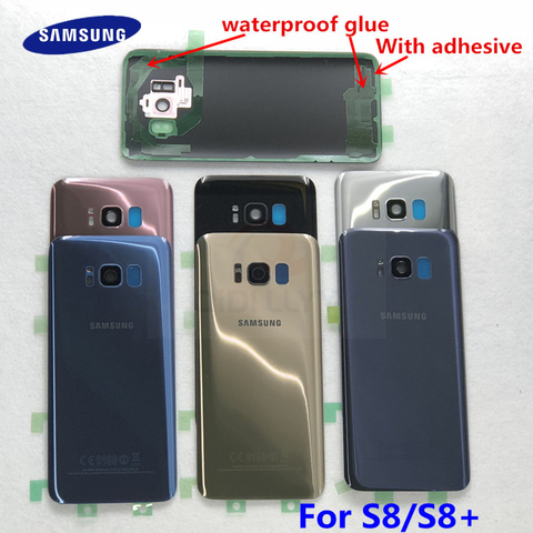 SAMSUNG Galaxy S8 G950F/S8 más G955F espalda tapa de la batería de cristal, de la puerta trasera de la vivienda caso para SAMSUNG S8 S8 + volver cubierta de vidrio ► Foto 1/6