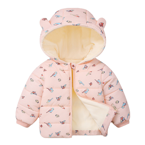 Chaquetas de invierno frío para bebés, abrigos gruesos para niñas, prendas de vestir exteriores de terciopelo, chaqueta con capucha para niños pequeños, 1, 2, 3, 4 Y 6 años ► Foto 1/6