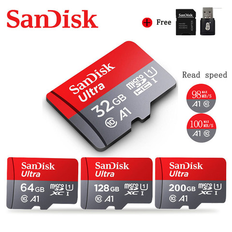 Sandisk Ultra Micro SD 64GB 128 GB 256GB 400GB 16G 32GB Micro SD tarjeta SD/TF tarjeta Flash tarjeta de memoria 32 64 microSD de 128 gb para teléfono ► Foto 1/6