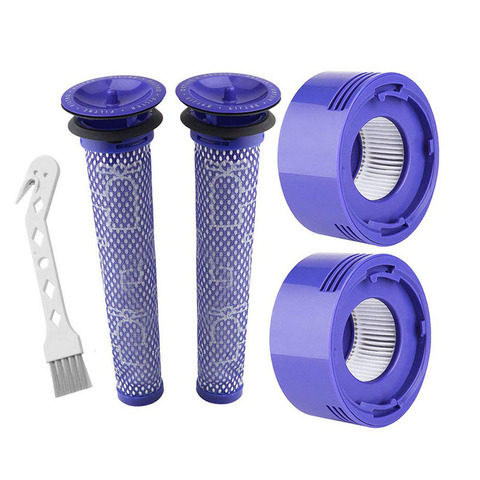 2 Pack de filtros y 2 Pack HEPA Post-filtros reemplazos compatibles Dyson V8 y V7 inalámbrico aspiradoras ► Foto 1/6