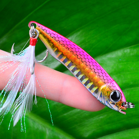 PROBEROS Metel Proberos-señuelo de pesca con cuchara, 10g-15g-20g-28g-35g, ojos 3D, cebo duro de Metal ► Foto 1/6