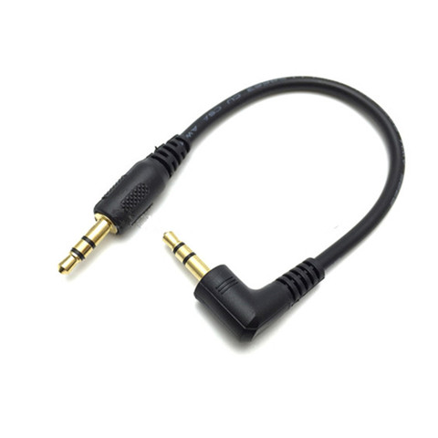 Cable de extensión de auricular macho a macho, 15cm, 3,5mm, forma de L, 90 grados, Adaptador de Audio para teléfono móvil MP3 en el coche ► Foto 1/4