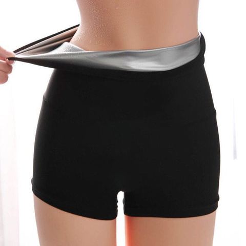 Las mujeres Sauna pantalones de sudor Thermo gordo Control Legging cuerpo moldeadores de Fitness elástico Control cintura bragas pantalones cortos de corte Slim ► Foto 1/6