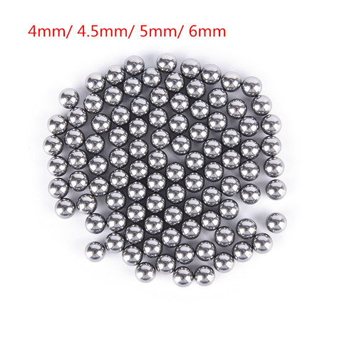 100 Uds piezas de repuesto 4mm 4,5mm 5mm 6mm bicicleta ciclismo acero bola rodamiento plata tono bicicletas pelotas de reemplazo ► Foto 1/6