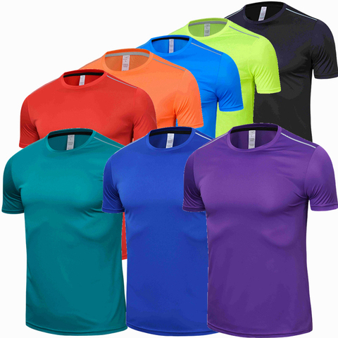 Camiseta deportiva de spandex para hombres, mujeres y niños, ropa de secado rápido de alta calidad para entrenamiento y Fitness, camisa para gimnasio y ejercicio ► Foto 1/6