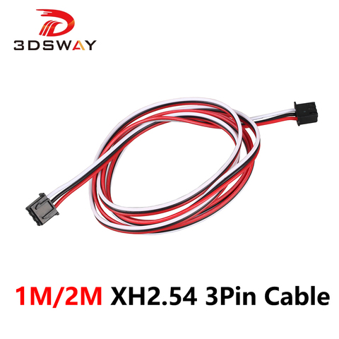 Piezas de impresora 3D 3DSWAY 1M/2M XH2.54, Cable de 3 pines, tope mecánico, interruptor óptico, Cable de conexión ► Foto 1/5