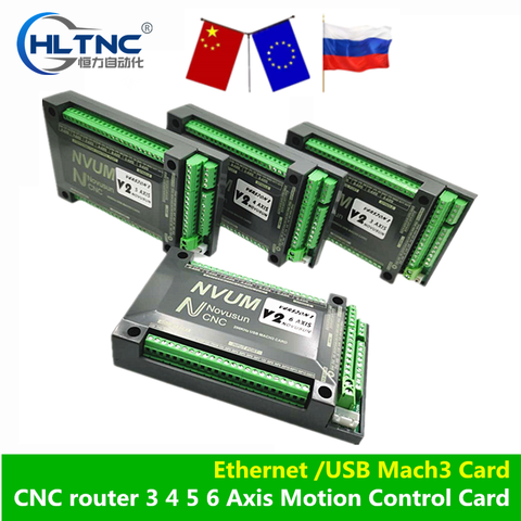 Tarjeta Ethernet /USB Mach3, enrutador CNC de 200KHz, 3, 4, 5, 6 ejes, Tarjeta de Control de movimiento, placa de separación para máquina de grabado diy ► Foto 1/6