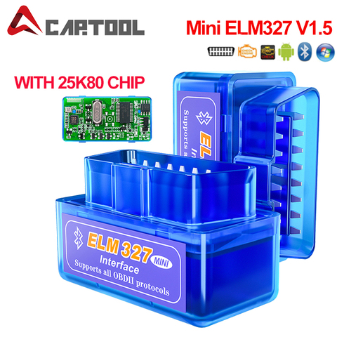 Escáner de diagnóstico ELM327 V1.5 PIC18F25K80, Chip OBD2, Elm 327, Bluetooth/Wifi, adaptador OBDII V1.5, herramienta de diagnóstico automático ► Foto 1/6