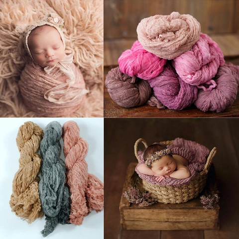 Accesorios de fotografía recién nacido, manta suave y elástica de algodón para bebé, telón de fondo para estudio fotográfico ► Foto 1/6