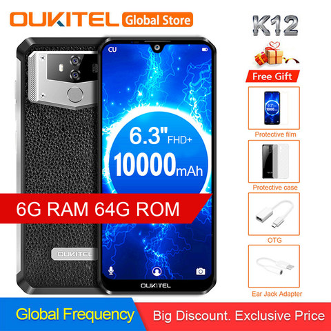 OUKITEL-teléfono móvil K12 Waterdrop 6,3 