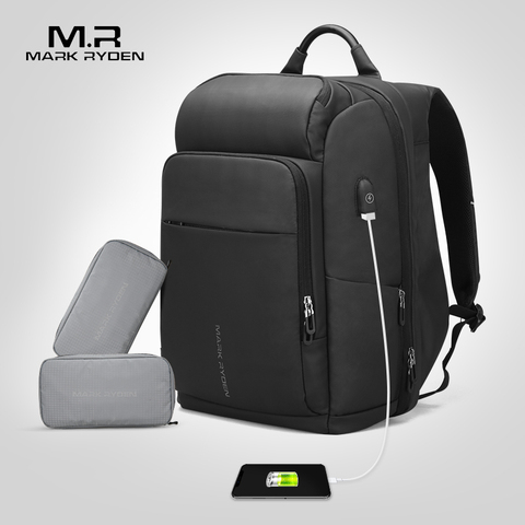 Mark Ryden hombres mochila multifunción USB de carga de 17 pulgadas portátil bolso de gran capacidad impermeable bolsas de viaje para los hombres ► Foto 1/5