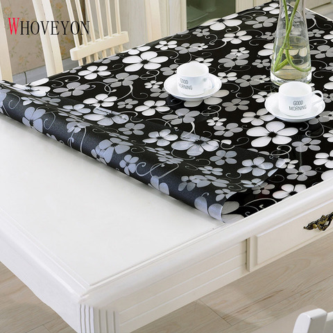 Creativo mantel de PVC moderna de la cubierta de la Mesa textil hogar lona impermeable mantel vidrio suave mantel cojín de espesor 1,0mm ► Foto 1/6