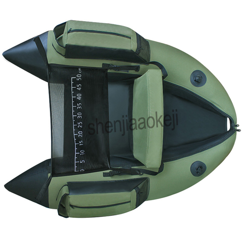 Barco de pesca inflable profesional, Kayak de pesca de PVC catamarán, 1 persona, silla de pesca inflable, botes de remos individuales, 1 unidad ► Foto 1/6